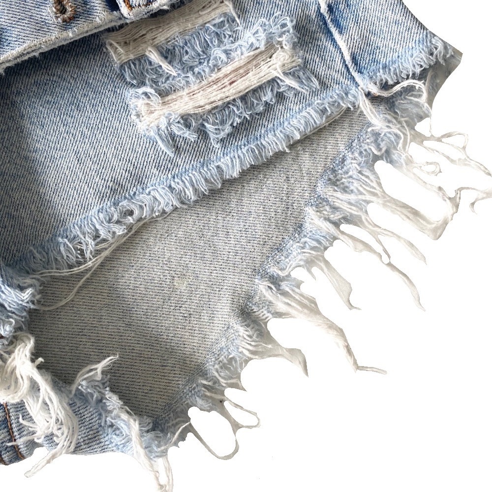 Vintage 90โs: Lucky Brand ใ Festival Hippie Destroyed Denim Cut Off Shorts ใ - Picture 8 of 13